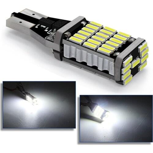 T15 W16W 921 Super Bright High Power 45 SMD 4014 LED Canbus No ERROR Car Backup Reserve Lights Bulb Brake Lamp Xenon White