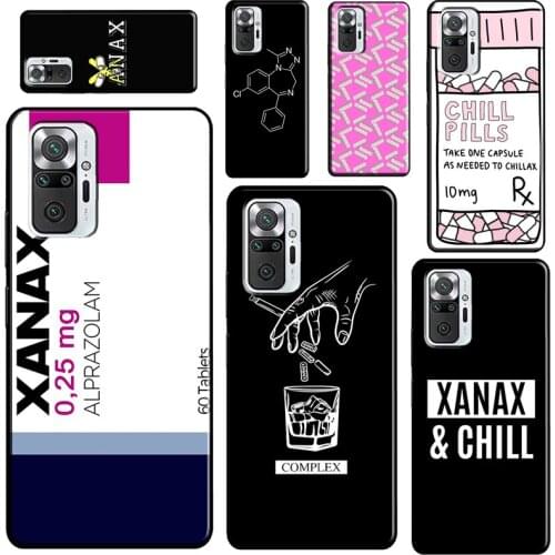 XANAX Chill Pill For Xiaomi Redmi Note 10 Pro Note 9 Pro 8T 9S Note 8 Pro Phone Case For Redmi 9 9C 9T 9A