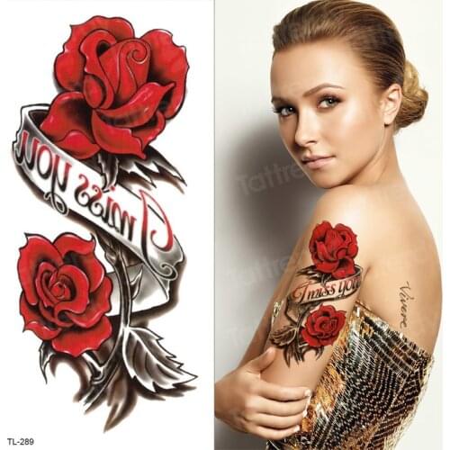 Tattoo body stickers rose peony lotus flowers tatoos temporales for women temporary tattoo sticker flower girls tatoo fake water