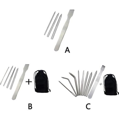 Paracord Stitching Set Stainless Steel Umbrella Rope Needle Bracelet Flattener Knitting Needles DIY Jewelry Accessories