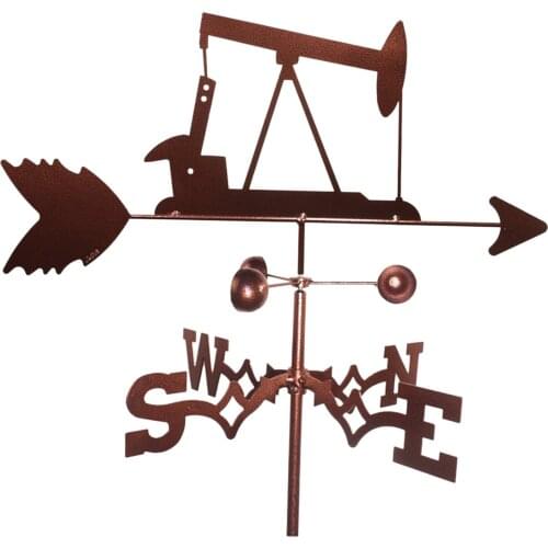 Powder Coated Weathervane Roof Mount Wind Direction Indicator Garden Decor