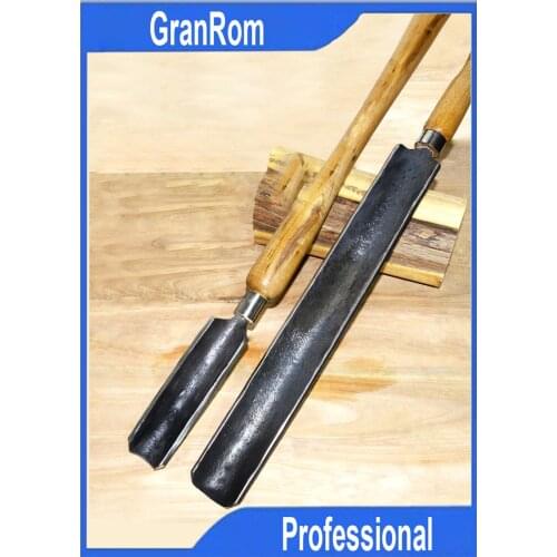 Wasteland Knife Woodworking Embryo Cutter Pure Hand Forging Lathe Knife Traditional Hand-held Large Blanker Wood Turning Tool