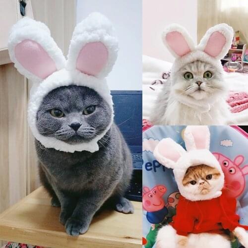 Funny Dog Cat Hat Cute Rabbit Ear Headgear For Puppy Kitten Small Dogs Cats Hats Headwear Pet Accessories Photo Props