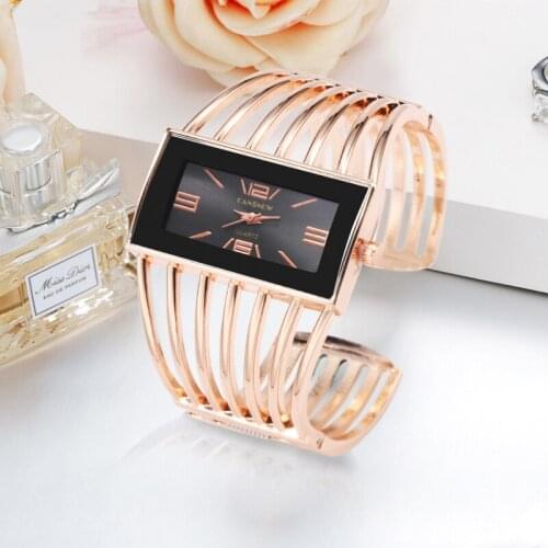 2020 top luxury brand bracelet alloy bracelet watch creative rectangular dial female quartz watch