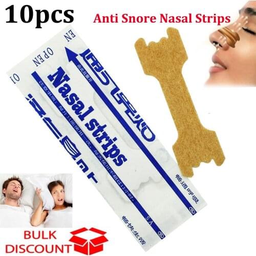 10pcs Anti Snore Nasal Strips to help Breathe Right Breathe Better Stop Snoring