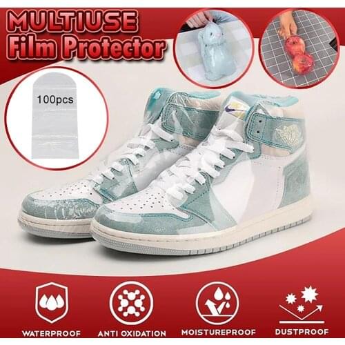 100Pcs PVC Film Protector Waterproof Anti Oxidation Moistureproof Dustproof Bag Shoe Dust Covers