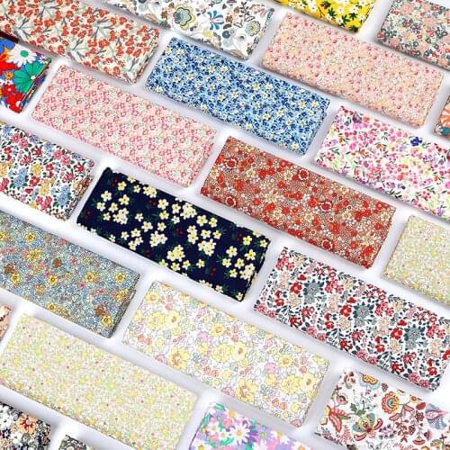 150x50cm pastoral flower summer poplin cotton fabric DIY childrens clothing cloth making bedding quilt decoration home