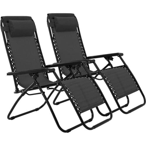 2pcs/set Folding Deckchair Reclining Chaise Garden Sun Loungers For Outdoor Camping Fishing Foldable Beach Lounge Chair HWC