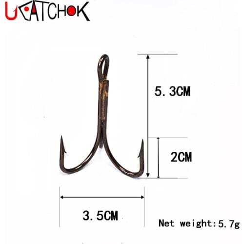 5pcs/pack 3-0 Fishing hook Genuine French VMC Triple-anchors hook deep-sea big game fishing treble fishhook fishing tackle