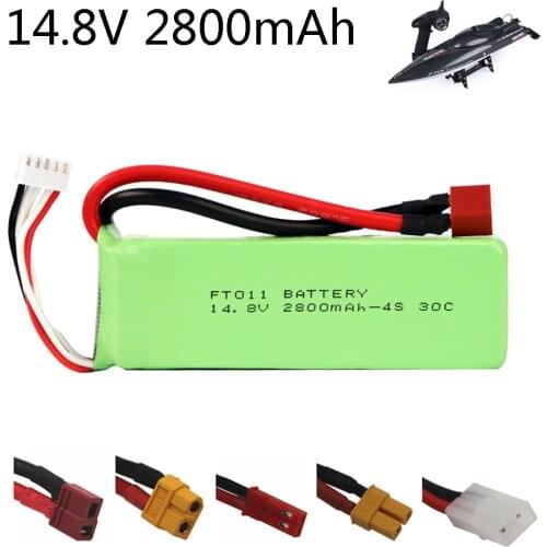 Battery For FT010 FT011 high speed remote control boats toys parts 14.8V 2800mah 30C 803496 For RC boat Helicopter Airplanes Car
