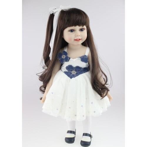 45cm American baby doll realistic Girl Play House Dolls Childrens Toys Gifts full vinyl bonecas bebe reborn