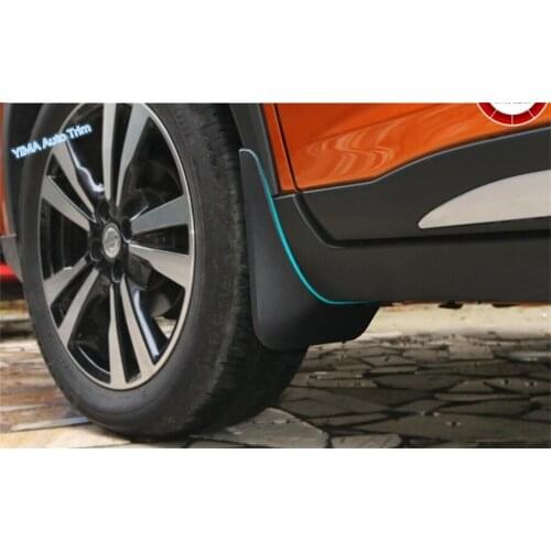 Lapetus Car Styling Front & Rear Mud Guard Mudguards Splash Flaps Cover Trim For Nissan Kicks 2016 2017 2018 2019 2020 Plastic