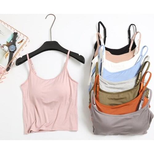 Modal with chest pad five finger cup bra integrated umbilo stereo vest female feelings
