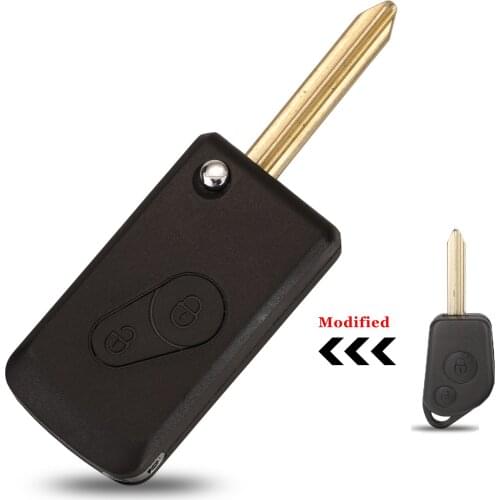 Jingyuqin 2 Buttons Modified Flip Remote Key Shell For Citroen Elysee Picasso Saxo Xsara Berlingo Key Case Replacement