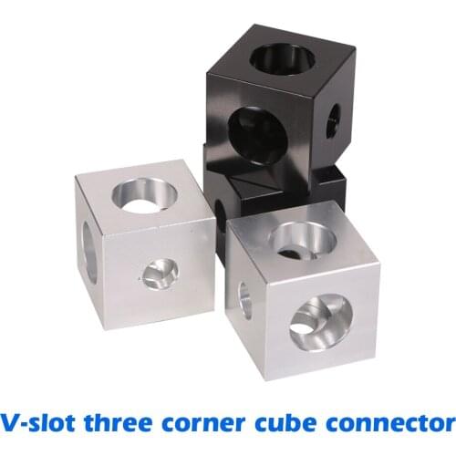 3D printer openbuilds V-slot three corner cube corner prism connector adjustable wheel bracket