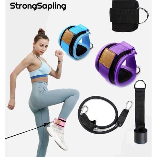 Resistance Bands with Ankle Straps Cuff with Cable for Attachment Booty Butt Thigh Leg Pulley Strap Lifting Fitness Exercise