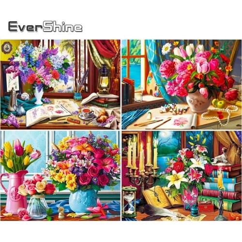 Evershine 5D DIY Diamond Painting Flower Mosaic Sale Cross Stitch New Arrival Diamond Embroidery Peony Full Drill Craft Kit