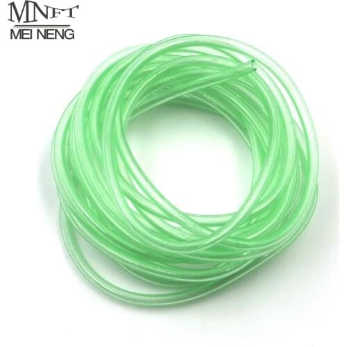 MNFT 2 Meters/Bag Plastic light green Luminous tube fly tying riging tube Fluorescence lead fish Fishing Tackle Fitting