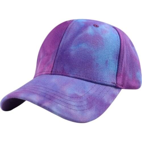 Fashion Ponytail Tie-Dye Baseball Cap Spring Men Women Trend Lovers Colorful Snapback Hat Outdoor Adjustable Sun Graffiti Hat