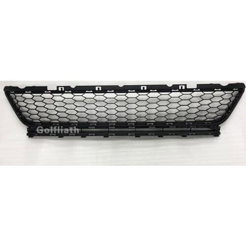 For volkswagen Golf MK7.5 G TI badgeless Front bumper Center lower Grille Black Chrome ABS Radiator Hood meshed Grill