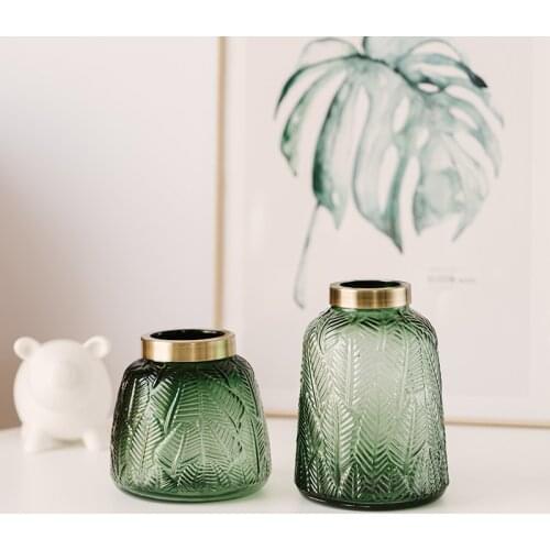 Simple Glass Tabletop Vase For Living Room Transparent Vase Dried Flower Arrangement Dining Table Bedroom Decorations Ornaments