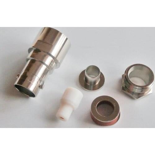 RF Q9 BNC Connector BNC Female plug Clamp Solder For LMR195 RG58 RG142 RG223 RG400 Cable Straight Nickel Plated Brass Adapters