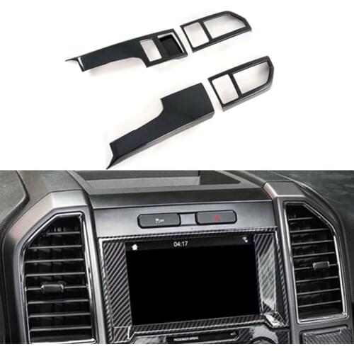 Car Interior Center Console Air Condition Decor Trim Side Air Outlet Frame Decoration Cover For Ford F150 RAPTOR 2017-2019 2018