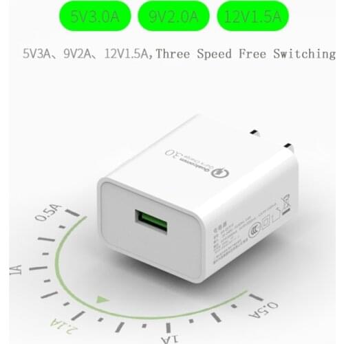 For xiaomi redmi High-Quality Quick Charge 3.0 Fast Phone Charger For huawei IPhone Xs for Samsung Tablet One USB Chargers