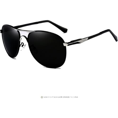 High-end Pilot Squared Driver Sun Glasses Polarized Mirror Sunglasses Custom Made Myopia Minus Prescription Lens -1 to -6