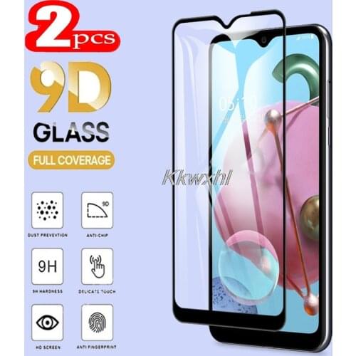 2PCS For LG K51 Q51 Screen Protector Full Glue Tempered Glass Protective Cover Film On LGK51 L Q51 LM-Q510N