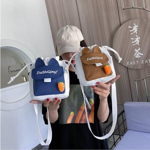 Women Shoulder Bag Fashion 2021 new small fresh Casual Tote Outdoor Bag Canvas Handbag lovely one shoulder bag