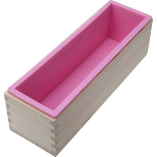 1200G Diy Soap Wooden Soap Mold Box Silicone Liner Rectangular Loaf Swirl Soap Mold Tool Diy Soap Candle Mold Mold Making Tool