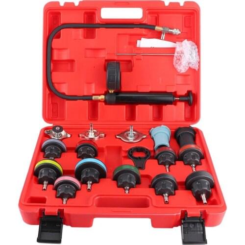18pcs Water Tank Leak Detector Car Cooling System Tester Kit Car Diagnostic Tools Accessories key programmer