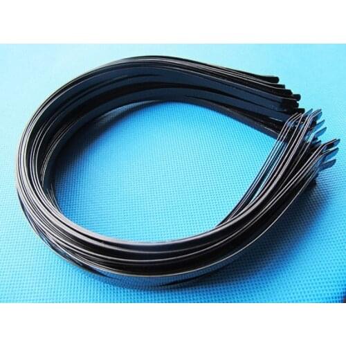 20pcs 5mm Wide Metal Black Blank Headband Hairband Pendant Charm Finding, DIY Fashion Jewelry Accessory