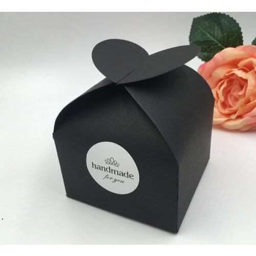 30pcs biack anf brown design Cheese birthday Cake Paper Box Cookie Container snacks baby shower Christmas Use