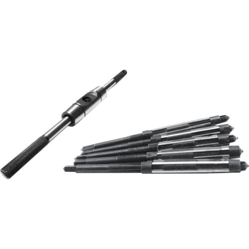 6 Pcs Accessories: 1 Pcs European Style Tap Wrench Screw Tap Wrench Holder Hand Hinge 180Mm Matching M1-M8 Taps & 5 Pcs Adjustab