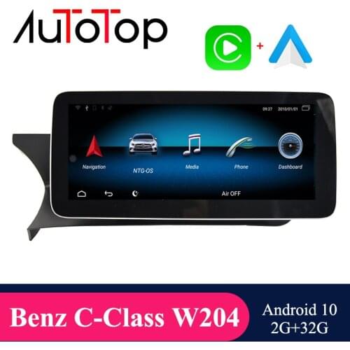 AUTOTOP Car Multimedia Player for w204 mercedes benz Android 10 Car Radio Navi for Benz C-Class W204 S204 2008 2009 2010 NTG 4.5