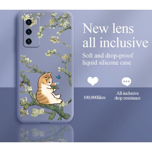 Flower Tree Phone Case For Huawei P40 P40Lite P30 P20 Mate 40 40Pro 30 20 Pro Lite P Smart 2021 Y7a Liquid Silicone Cover