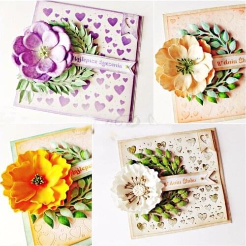 Flower leaf Metal Cutting Dies Stencils For Card Making Decorative Embossing Suit Paper Cards Stamp DIY