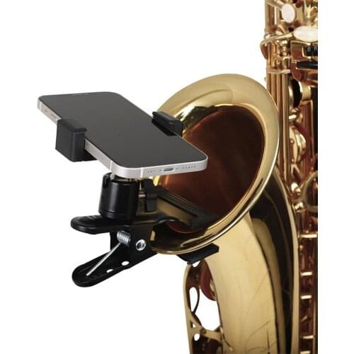 Clip-on Phone Holder Musical Instrument Phone Mount Stand Rotatable Guitar Head Phone Holder Music Stand