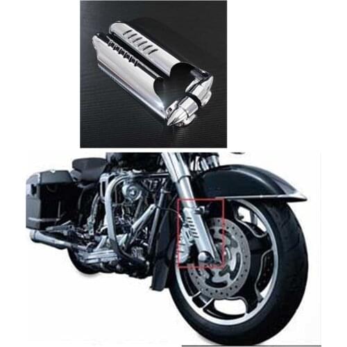 Chrome Fork Lower Leg Deflectors Shield Cover For Harley Touring FLHT FLH FLTR FLHX Bagger Road King Electra Glide 2000-2013