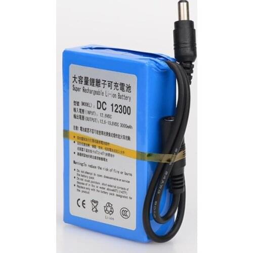 MasterFire High Quality DC 12V 3000mAh Lithium-ion Super Rechargeable Battery Pack with Plug for CCTV Camera Batteries DC 12300