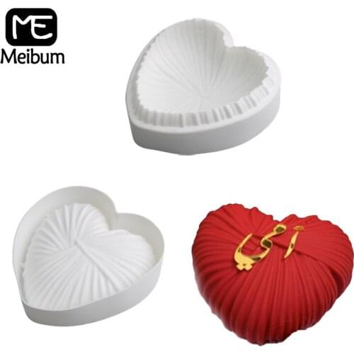 Meibum Heart-Shape Cake Molds Silicone Chili Carrot Mousse Moulds Valentines Day Pastry Baking Bakeware Decorating Tools