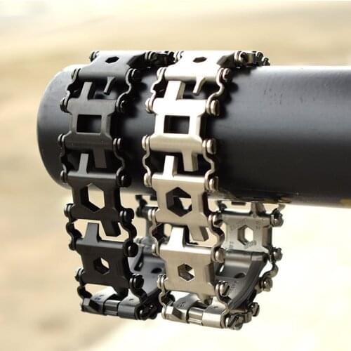 Multi Tool Bracelets Multifunction Repair Bracelet 29 in 1 Stainless Steel Screwdriver Wrench Bicycle Camping Emergency Kit