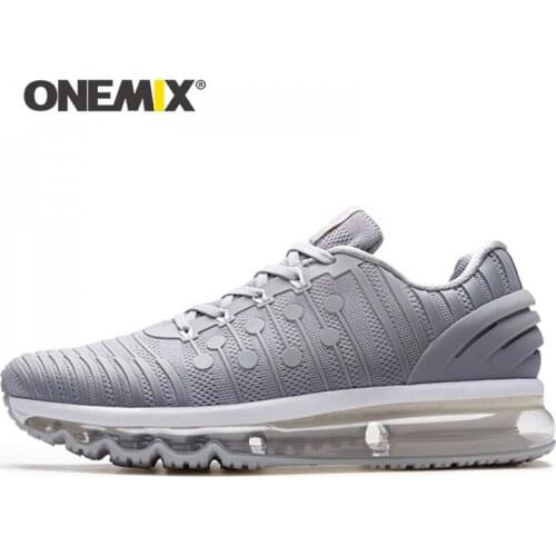 ONEMIX fashion Men Running Shoes Black Outdoor Jogging Sports Shoes Air Cushion White Trekking Footwear Walking Sneakers