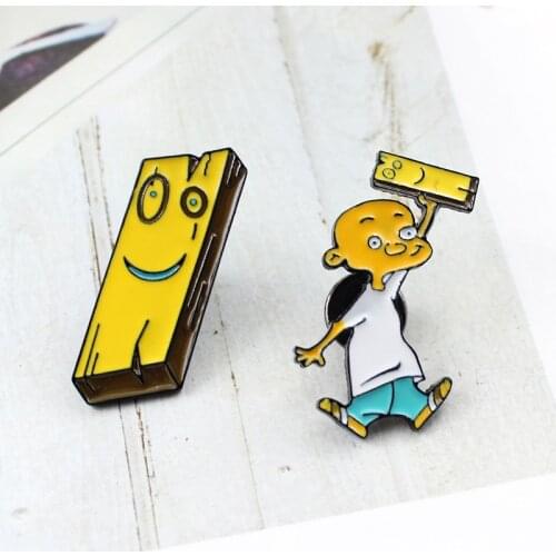 Cartoon Character Edd&Eddy Air Jonny Anime Funny Brooch Denim Backpack Cool Badge Enamel Pin Creative Gift for Friends and Child