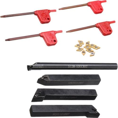 SDJCR SDJCL SDNCN S12M-SDUCR07 Boring Bar Tools And Wrench Inserts Set