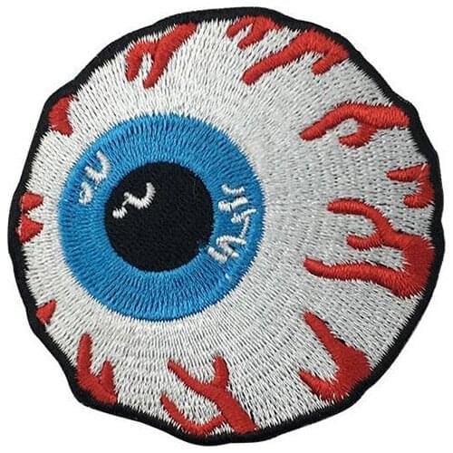 Devil Eyeball Embroidery Patch Hot Cut Border Iron on Badge Applique for Clothes Accessories T Shirt Jeans DIY Crafts