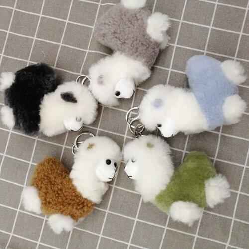 2020 new fashion and cute animal alpaca keychain, used for leather bag keychain charm pendant car keychain chain