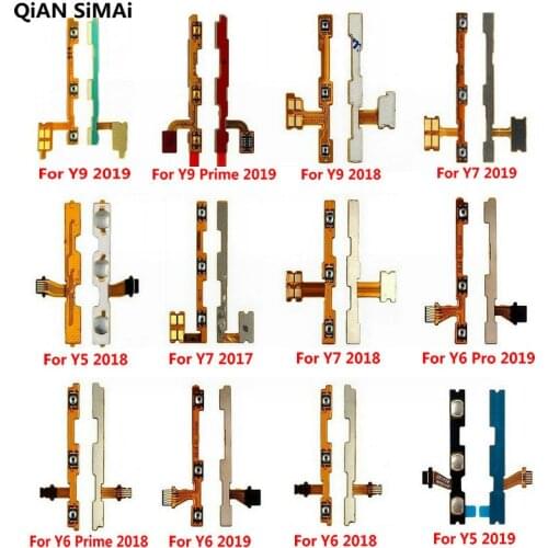 New Power On Off Volume Button Flex Cable Replacement For Huawei Y9 Y7 Y6 Pro Y5 Prime 2019 2018 2017 Repair Parts